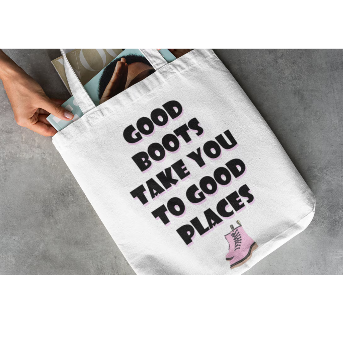 Dr Marten's Inspired 'Good Boots' Tote Bag